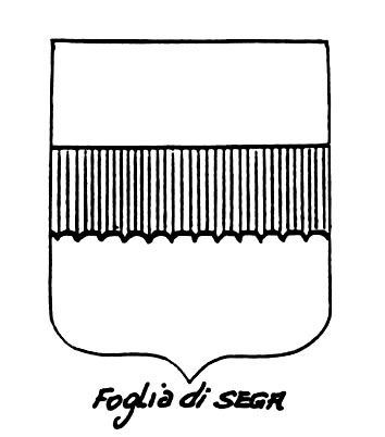 Image of the heraldic term: Foglia di sega